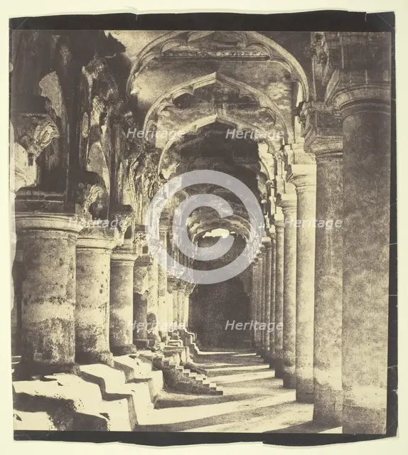 Arcade in Quadrangle, 1858. Creator: Captain Linnaeus Tripe.