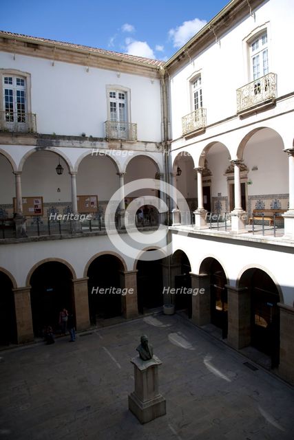 Arcaded courtyard, University of Coimbra, Portugal, 2009. Creator: Samuel Magal.