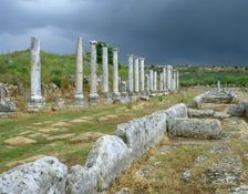 Arcaded Street, Perge, Anatolia, Turkey, 1999. Creator: LTL