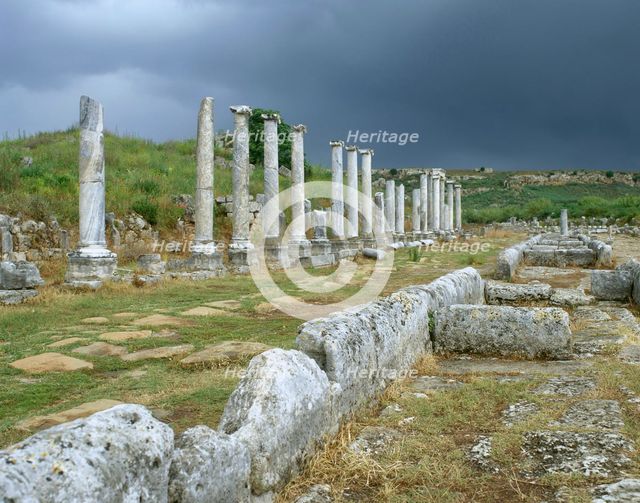 Arcaded Street, Perge, Anatolia, Turkey, 1999.  Creator: LTL.