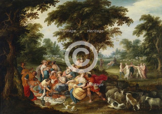 Arcadia. The Golden Age. Artist: Francken, Frans, the Younger (1581-1642)