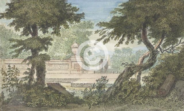 Arcadian landscape, 1706-1759. Creator: Jacob van Liender.