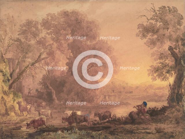 Arcadian Landscape, 1820-42. Creator: George Barret the Younger.