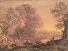 Arcadian Landscape, 1820-42. Creator: George Barret the Younger