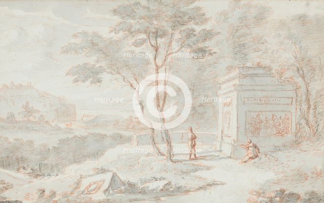 Arcadian landscape, mid 17th century. Creator: Albert Meyeringh.