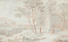 Arcadian landscape, mid 17th century. Creator: Albert Meyeringh