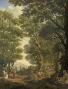 Arcadian Landscape, one of a series of ten murals in the garden room of the main floor of the Amster Creator: Juriaan Andriessen