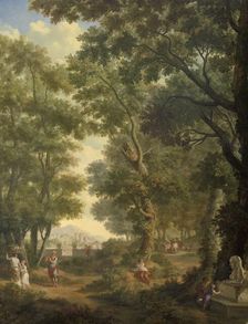 Arcadian Landscape, one of a series of ten murals in the garden room of the main floor of the Amster Creator: Juriaan Andriessen