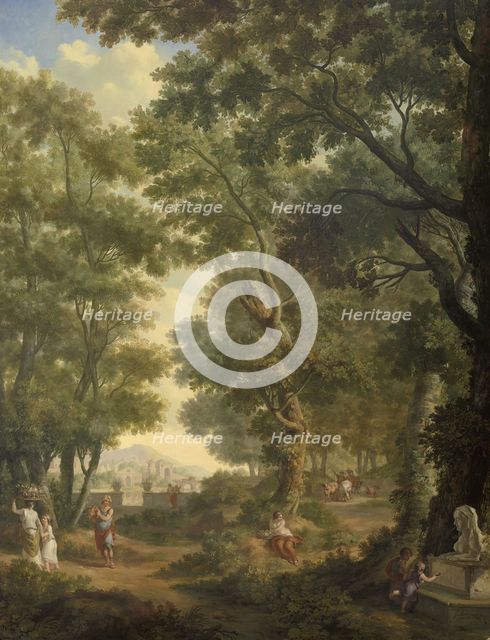 Arcadian Landscape, one of a series of ten murals in the garden room of the main floor of the Amster Creator: Juriaan Andriessen.