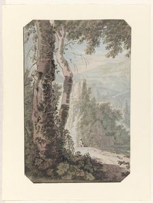 Arcadian landscape with a resting man by the water, c.1725-c.1750. Creator: Jacob van Liender