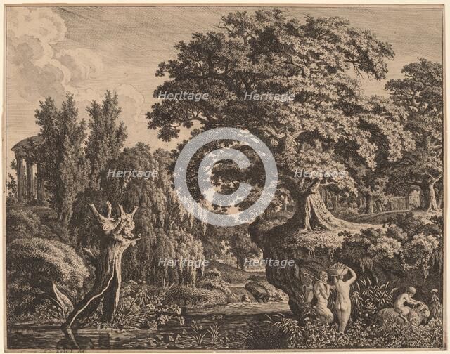 Arcadian Landscape with a Satyr Family, 1759-1835. Creator: Carl Wilhelm Kolbe the elder.