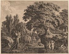 Arcadian Landscape with a Satyr Family, 1759-1835. Creator: Carl Wilhelm Kolbe the elder