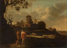 Arcadian Landscape with Herdsmen and Cattle, c.1630. Creator: Dirck Dalens