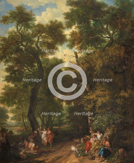 Arcadian landscape with musicians and dancing shepherds, 1771.  Creator: Juriaan Andriessen.