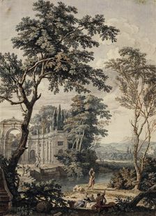 Arcadian Landscape with Palace Architecture, c1730-c1740. Creator: Isaac de Moucheron