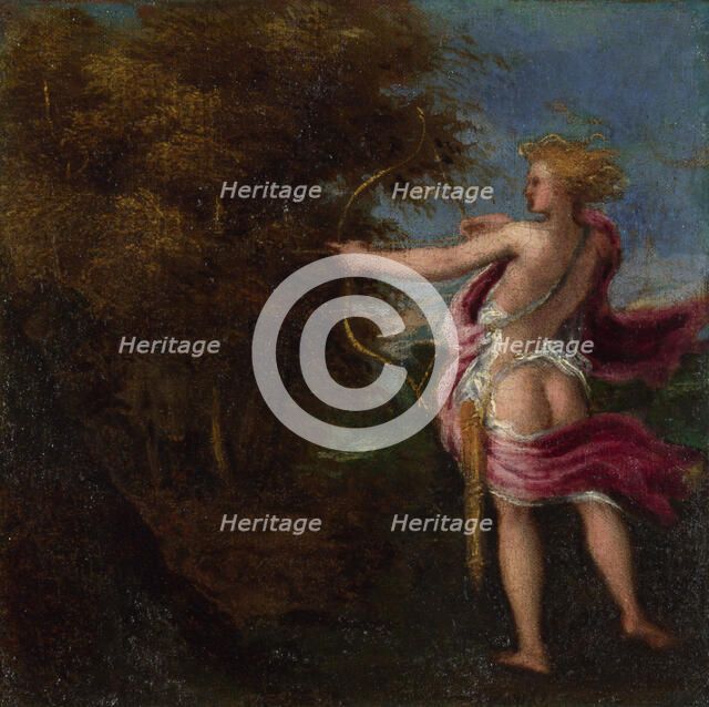 Arcas Hunting, c. 1550. Artist: Schiavone, Andrea (ca. 1520-1582)
