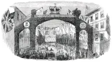 Arch across Queen-Street, Exeter, (Royal Agricultural Society of England Meeting and Exhibition), 18 Creator: Unknown