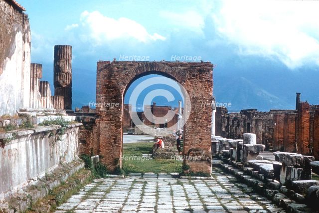 Arch and walkway, Pompeii, Ancient Rome, 1st century AD. Creator: Unknown.