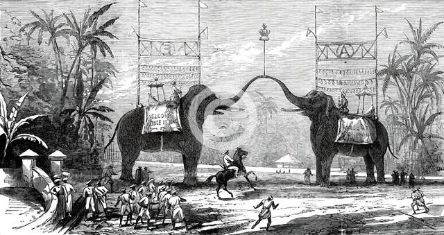 Arch at Colombo, Ceylon, on the occasion of the Royal Visit, from a sketch by one..., 1876. Creator: Unknown.