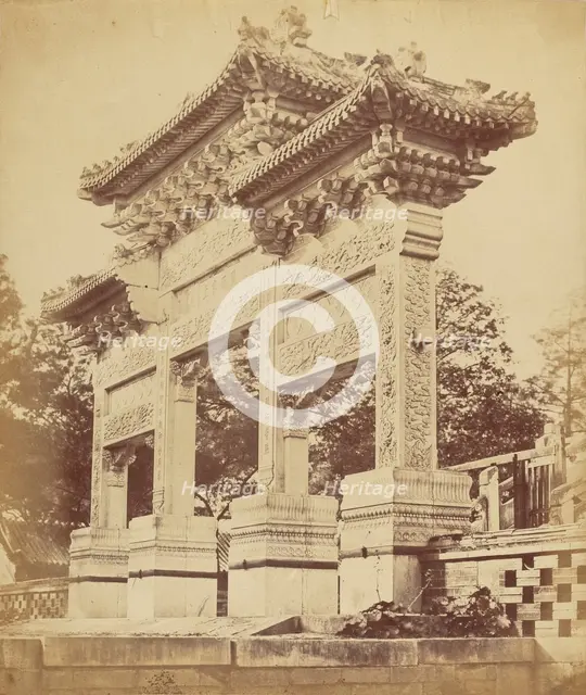 Arch in the Lama Temple Near Pekin, October 1860, 1860. Creator: Felice Beato.