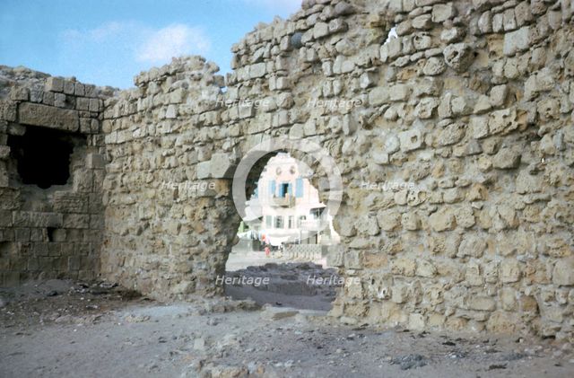 Arch in the seawall of Acre. Artist: Unknown