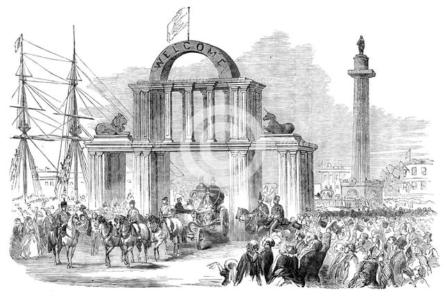 Arch in Whitefriars at the Wilberforce Column, Hull, 1854. Creator: Unknown.