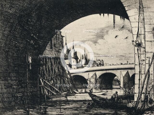 'Arch of the Pont Notre-Dame', 1915. Artist: CH Meryon.