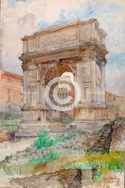 Arch of Titus, Rome, 1933. Creator: Cass Gilbert.
