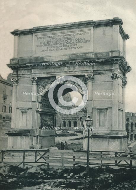 Arch of Titus, Rome, Italy, 1927. Artist: Eugen Poppel.