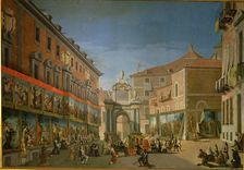 Arch of Triumph of St. Mary in the Mayor street in Madrid