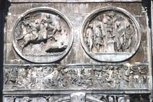 Arch of constantine Horizontal Band showing , Battle of Milvian Bridge, 313-315