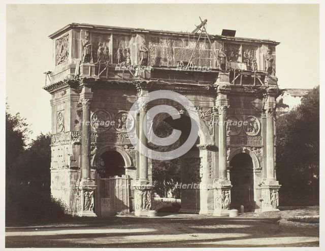 Arch of Constantine, Rome, 1854/55, printed c. 1863. Creators: Bisson Frères, Louis-Auguste Bisson, Auguste-Rosalie Bisson.