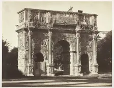Arch of Constantine, Rome, 1854/55, printed c. 1863. Creators: Bisson Frères, Louis-Auguste Bisson, Auguste-Rosalie Bisson