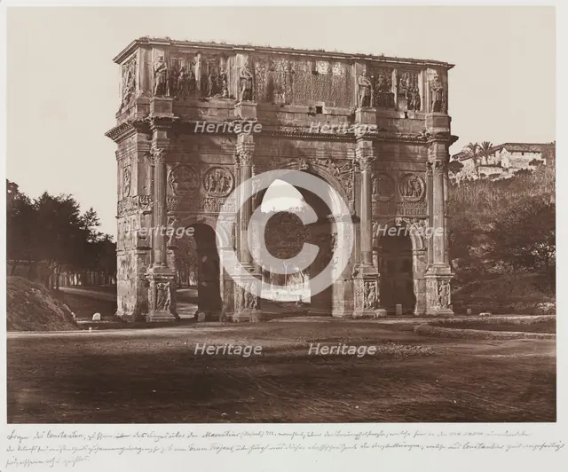 Arch of Constantine, Rome, c. 1858. Creator: James Anderson (British, 1813-1877).