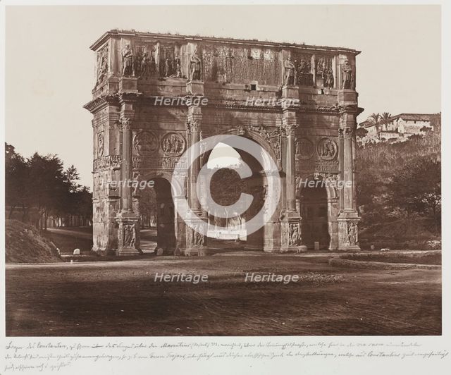 Arch of Constantine, Rome, c. 1858. Creator: James Anderson (British, 1813-1877).