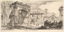 Arch of Galienus. 1. Façade od the Church of S. Vito (Arco di Galieno. 1. Facciata del..., ca. 1748. Creator: Giovanni Battista Piranesi