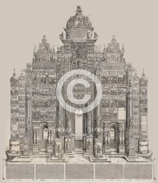 Arch of Honor, 1515, printed 1517/18., 1515, printed 1517/18. Creator: Hieronymus Andreae.