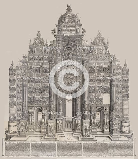 Arch of Honor, 1515, printed 1517/18., 1515, printed 1517/18. Creator: Hieronymus Andreae.