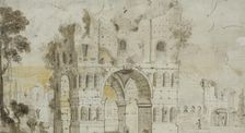 Arch of Janus in Rome, c17th century. Creator: Anon