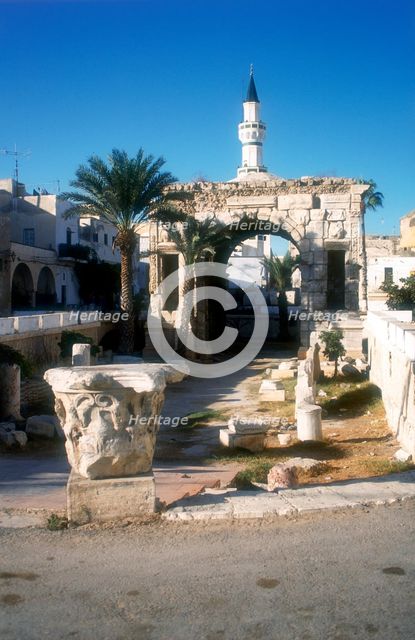 Arch of Marcus Aurelius, Tripoli, Libya, 163 AD. Creator: Vivienne Sharp.