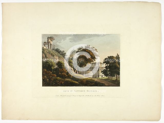 Arch of Septimus Severus, plate four from the Ruins of Rome, published January, 9, 1897. Creator: Matthew Dubourg.