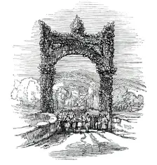 Arch on the Old Brig of Doon, 1844. Creator: Unknown