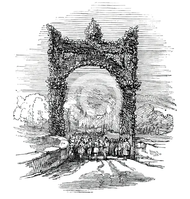 Arch on the Old Brig of Doon, 1844. Creator: Unknown.
