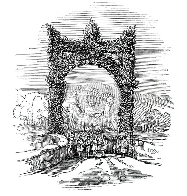 Arch on the Old Brig of Doon, 1844. Creator: Unknown.
