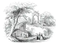Arch on the new Brig of Doon, 1844. Creator: Unknown