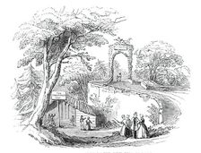 Arch on the new Brig of Doon, 1844. Creator: Unknown