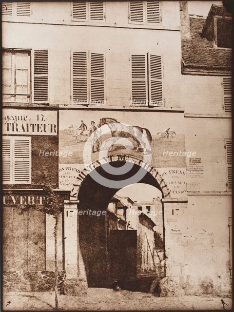 Arch & Picture Of Horse, c.1847, printed 1976. Creator: Hippolyte Bayard.