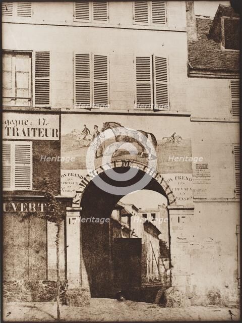Arch & Picture Of Horse, c.1847, printed 1976. Creator: Hippolyte Bayard.