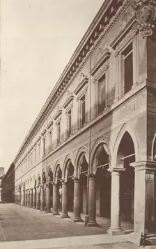 Archaeological Civic Museum façade, Bologna, between 1880-1886. Creator: Giorgio Sommer