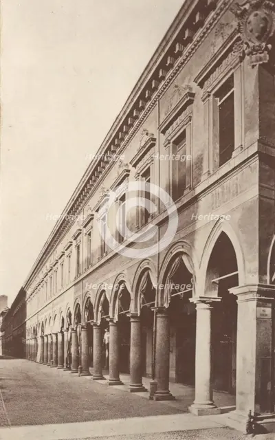 Archaeological Civic Museum façade, Bologna, between 1880-1886. Creator: Giorgio Sommer.